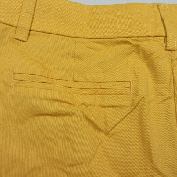 JCREW womens solid canary chino shorts 4 h5616 NWT - Picture 8 of 8